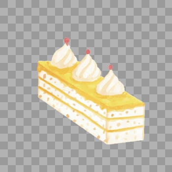 长方形奶油蛋糕图片素材免费下载