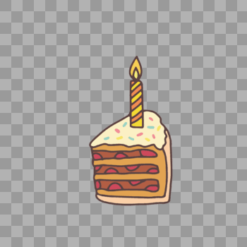 三角夹层生日蛋糕图片素材免费下载