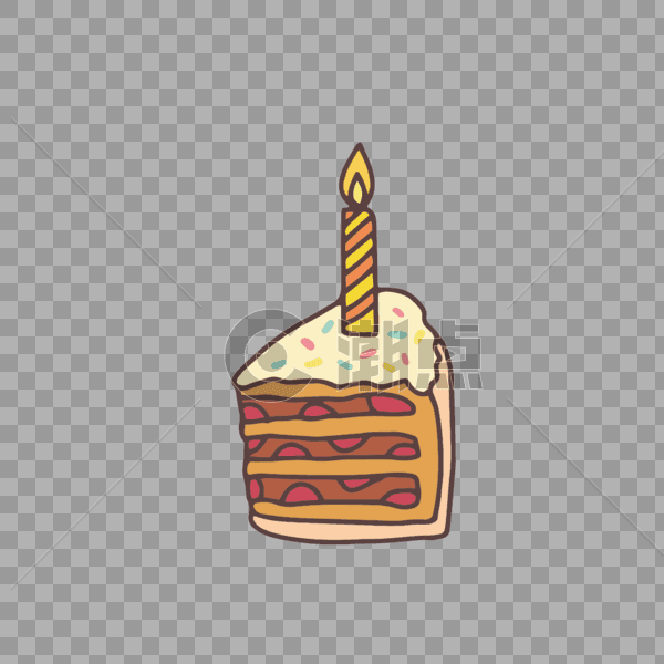 三角夹层生日蛋糕图片素材免费下载
