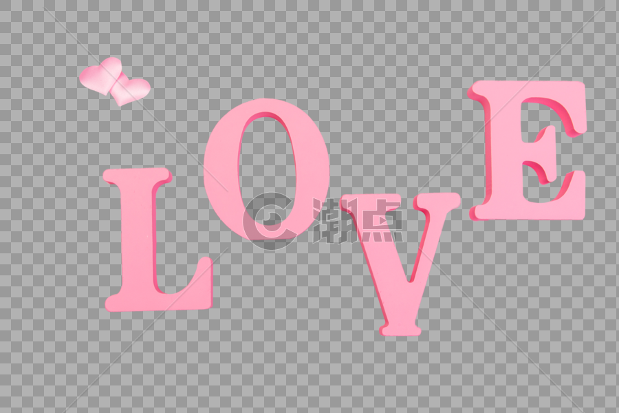 粉色love英文字母图片素材免费下载