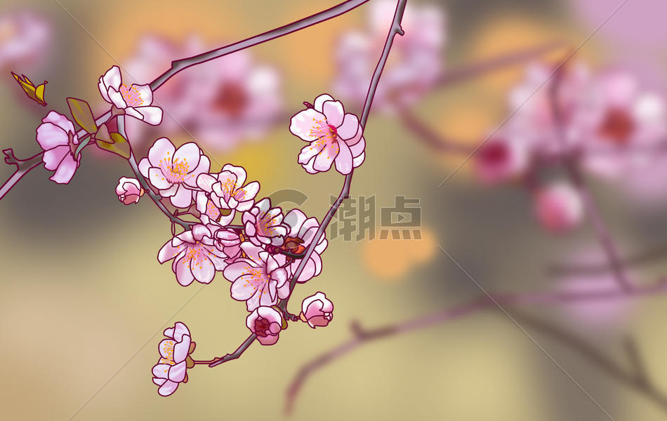 春天盛开的美丽桃花图片素材免费下载