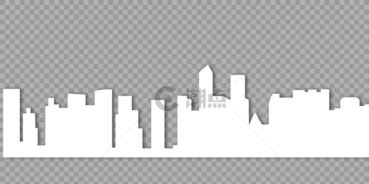 剪纸风城市建筑矢量图片素材免费下载