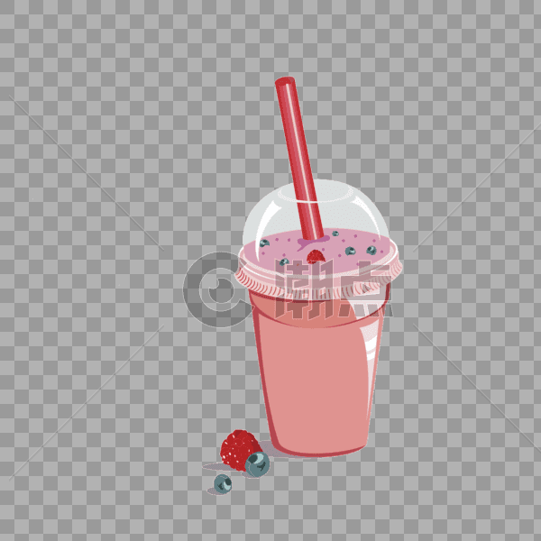 草莓奶茶图片素材免费下载
