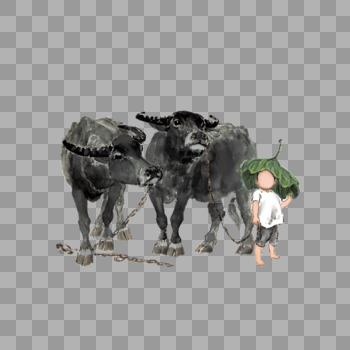 放牛的牧童图片素材免费下载