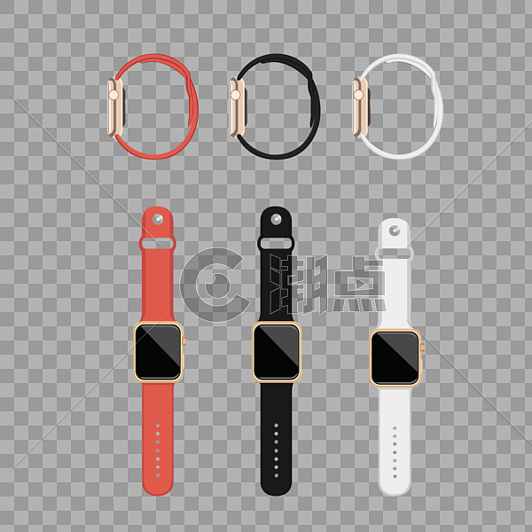 手绘矢量智能手环设计元素2000*2000图片素材免费下载-编号294420-潮点视频