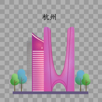 杭州之门地标图片素材免费下载