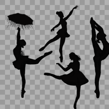 芭蕾剪影图片素材免费下载