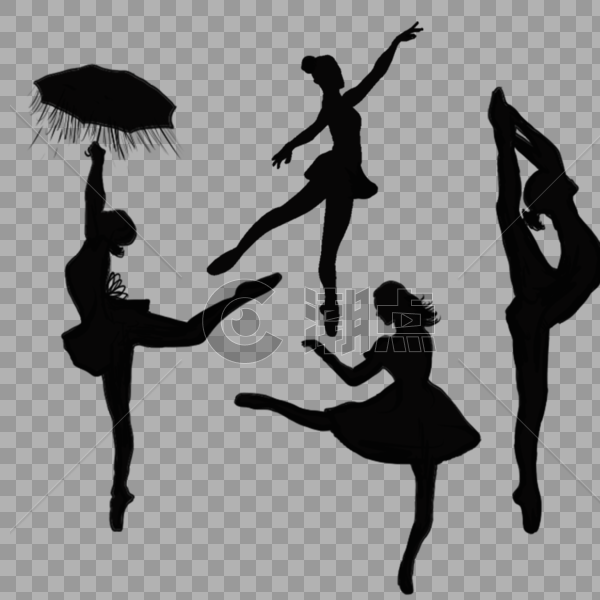 芭蕾剪影图片素材免费下载