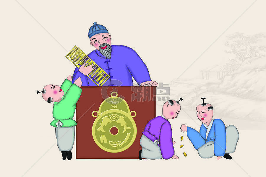 古钱币插画原画3000*2000图片素材免费下载-编号296327-潮点视频