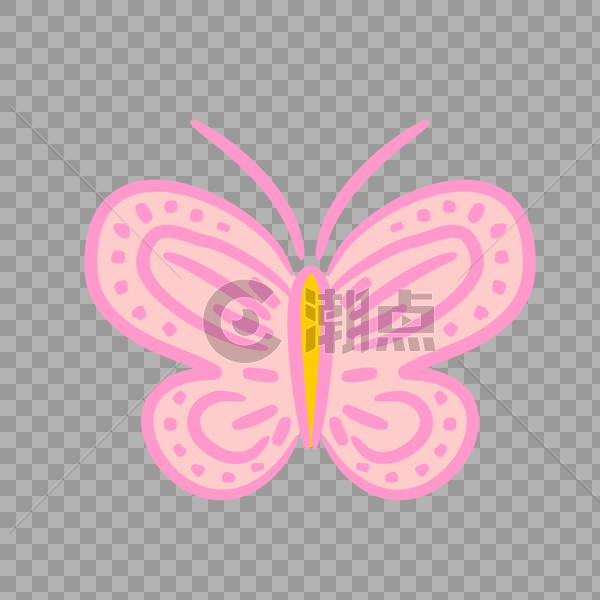 粉色蝴蝶图片素材免费下载