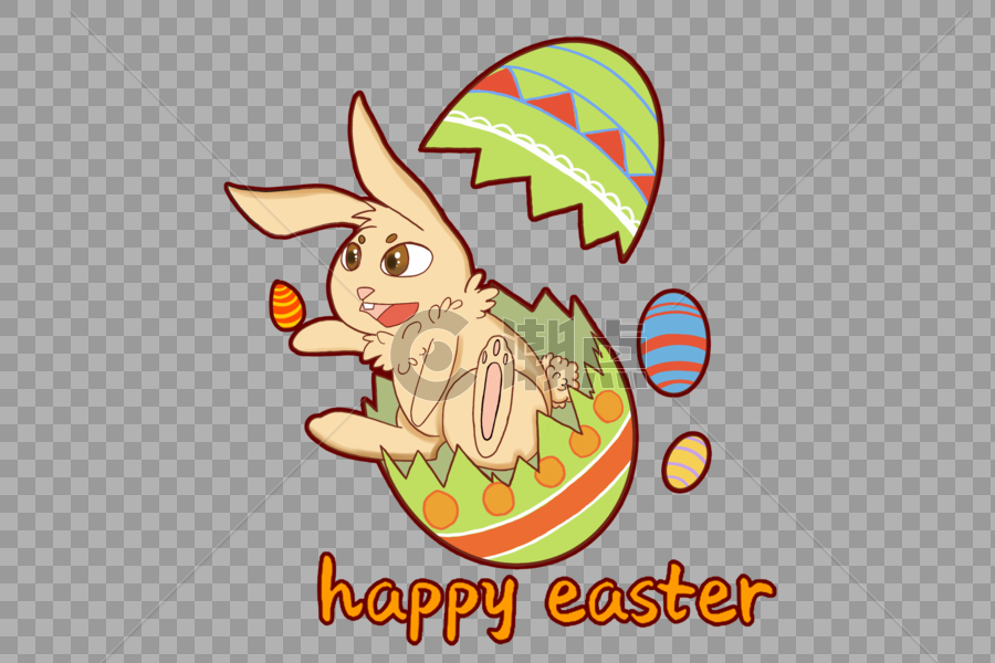 创意复活节兔子彩蛋设计图片素材免费下载
