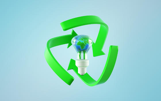 绿色环保灯泡图片素材免费下载
