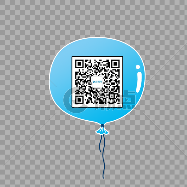 手绘气球二维码背景素材图片素材免费下载