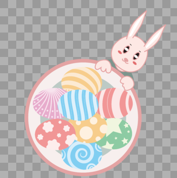 复活节兔子彩蛋矢量素材图片素材免费下载
