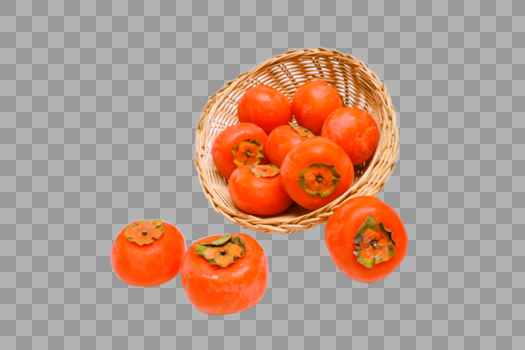 一篮子柿子图片素材免费下载