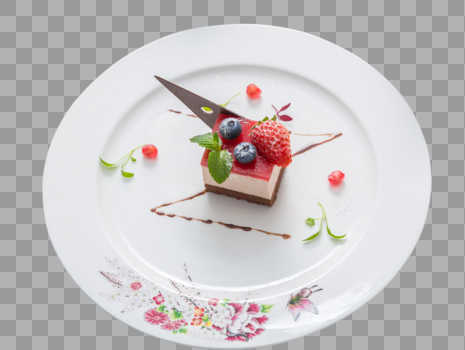 树莓慕斯蛋糕图片素材免费下载