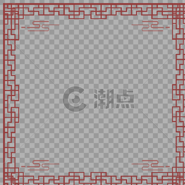 中国古风红色平铺底纹边框图片素材免费下载