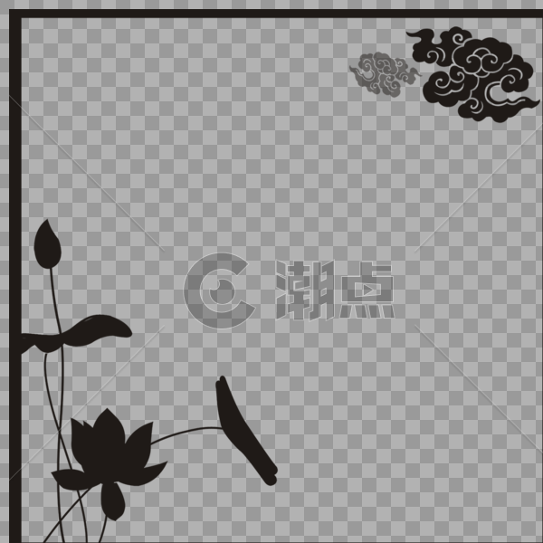 中国古风水墨边框底纹图片素材免费下载