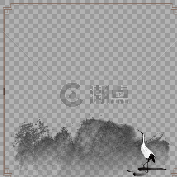 中国古风水墨边框底纹图片素材免费下载