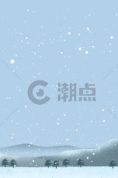 清新冬天背景图片素材免费下载