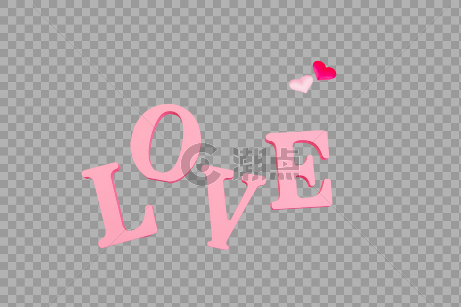 粉色的 love 英文字母图片素材免费下载