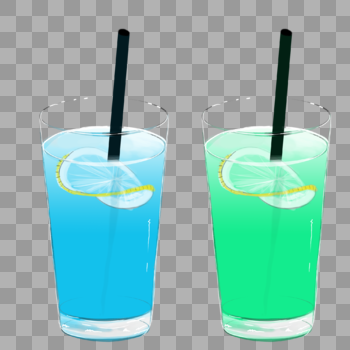 夏日清凉蓝色柠檬饮品饮料图片素材免费下载
