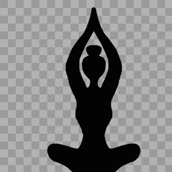 瑜伽剪影图片素材免费下载