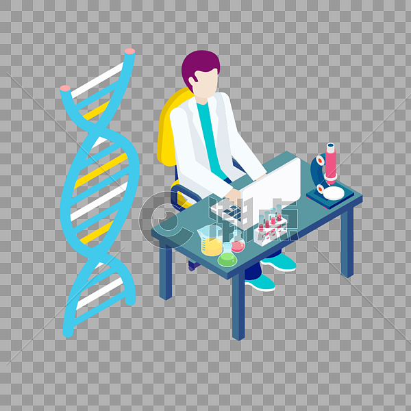 基因DNA研究元素图片素材免费下载