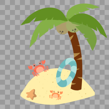 椰子树和沙滩图片素材免费下载