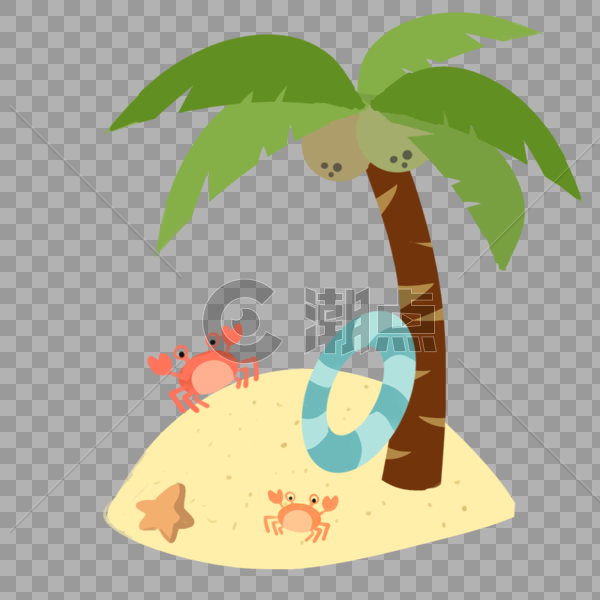 椰子树和沙滩图片素材免费下载
