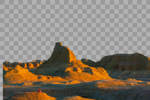 夕阳下的荒漠图片素材免费下载
