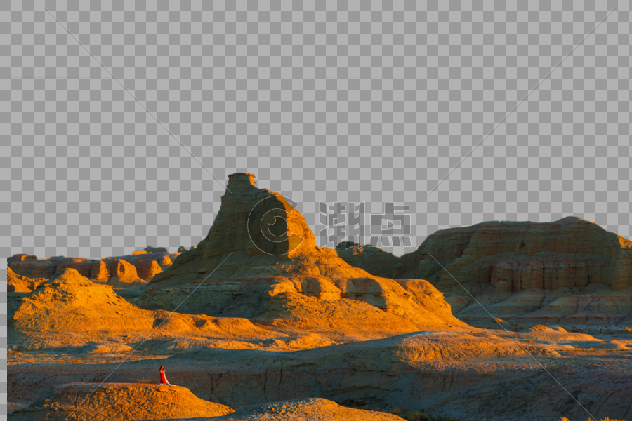 夕阳下的荒漠图片素材免费下载