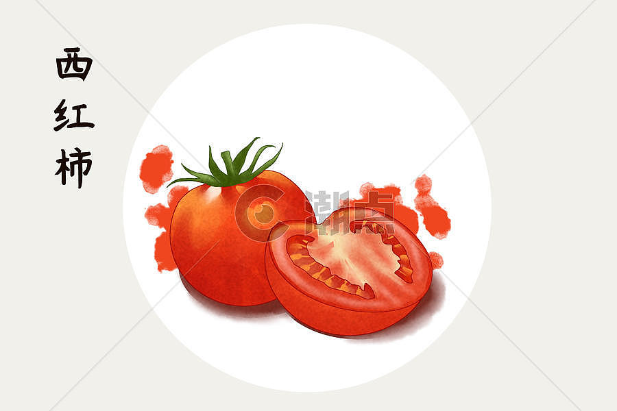 西红柿插画图片素材免费下载