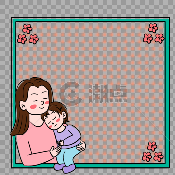 母亲节边框元素图片素材免费下载