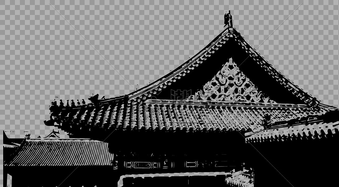中国风古代宫殿房檐素材图片素材免费下载