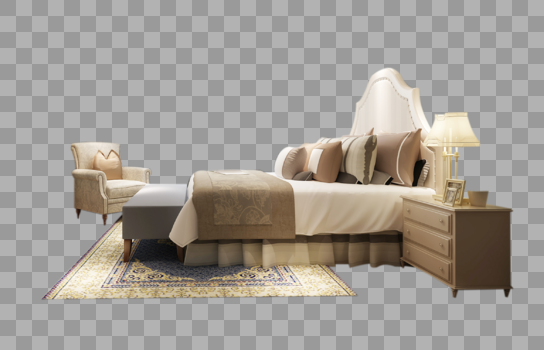 欧式新古典卧室家具图片素材免费下载
