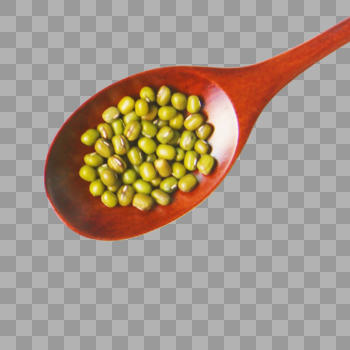 勺子里的绿豆图片素材免费下载