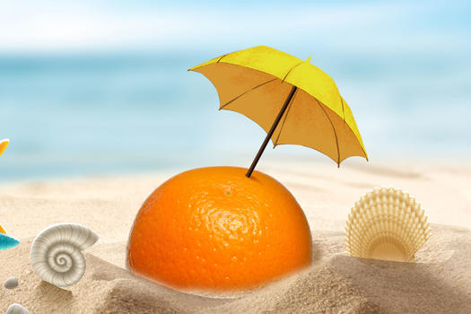 防晒的橙子图片素材免费下载