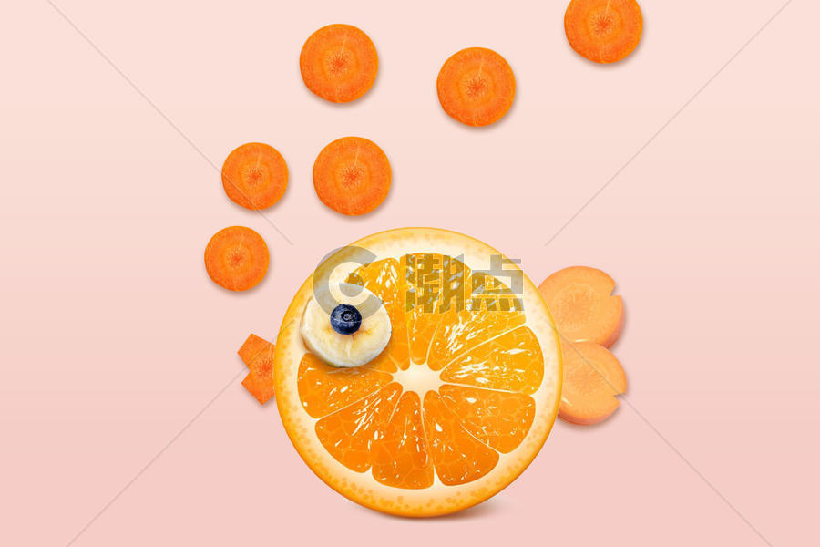 橘子金鱼图片素材免费下载