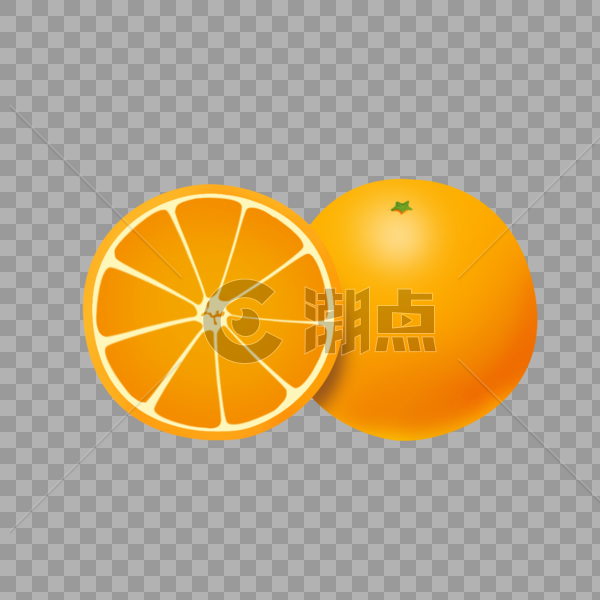 手绘水果橙子元素图片素材免费下载
