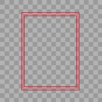 红色长方形边框图片素材免费下载