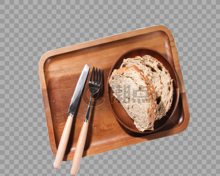 木质托盘上的面包图片素材免费下载