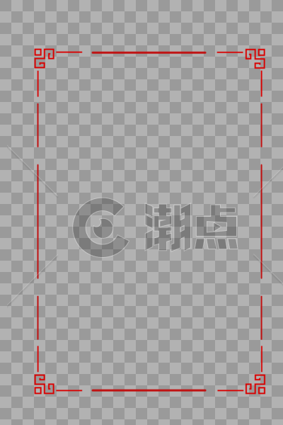 中国风红色边框图片素材免费下载
