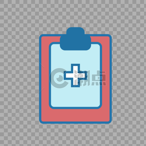 矢量医疗记录板icon图标图片素材免费下载