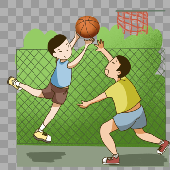 两个人打篮球图片素材免费下载