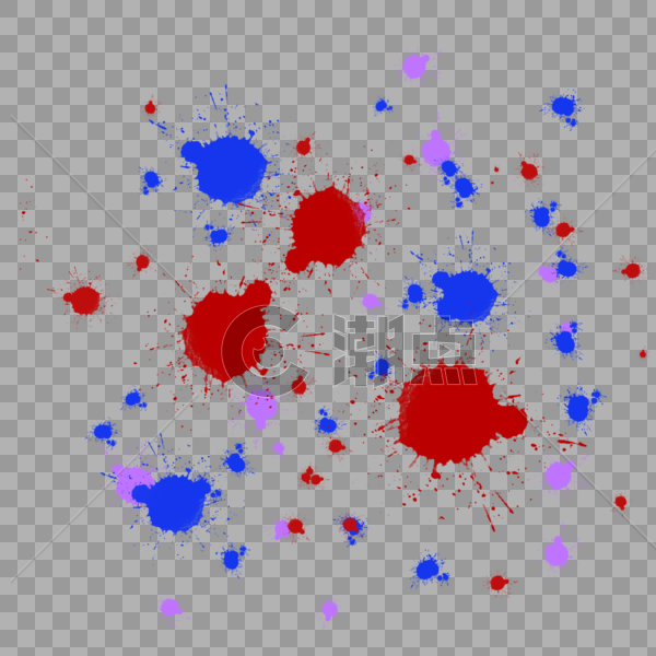 彩色油漆颜料喷洒效果图片素材免费下载