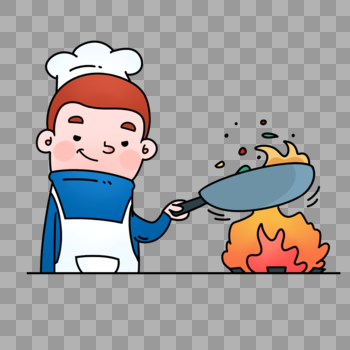 卡通手绘厨师图片素材免费下载