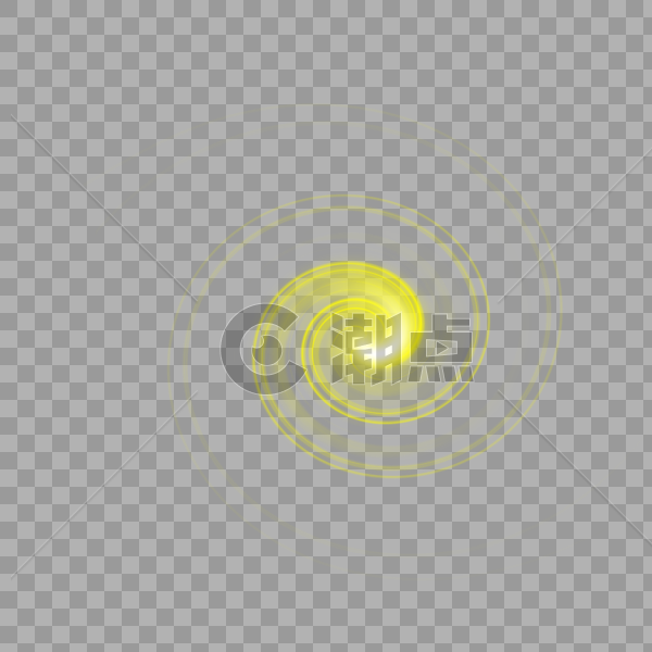 黄色螺旋光效图片素材免费下载