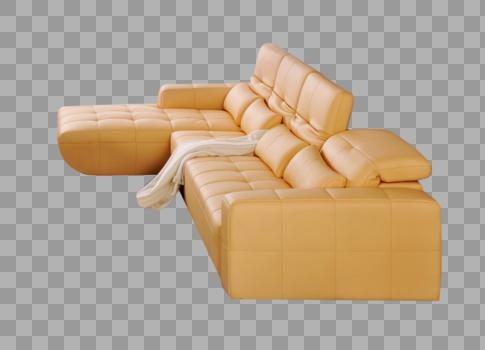 客厅米黄色沙发图片素材免费下载
