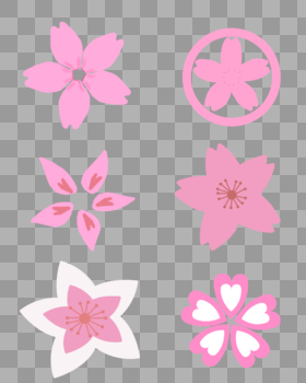 简约粉色樱花图标图片素材免费下载